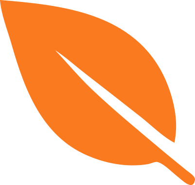 Golden Leaf Gardening orange leaf logo